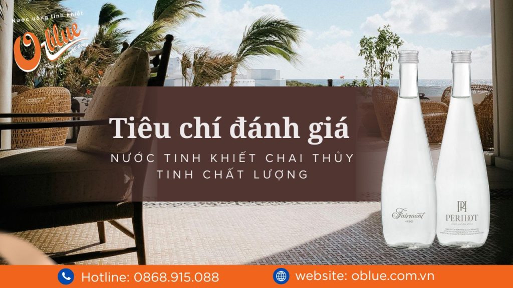 Nước tinh khiết chai thủy tinh