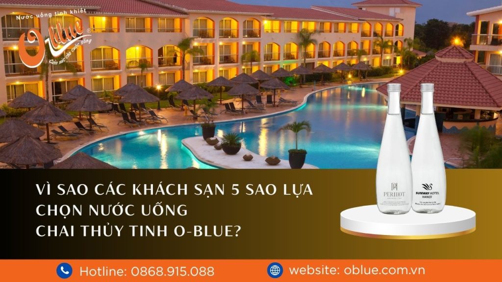Nước uống chai thủy tinh cho khách sạn