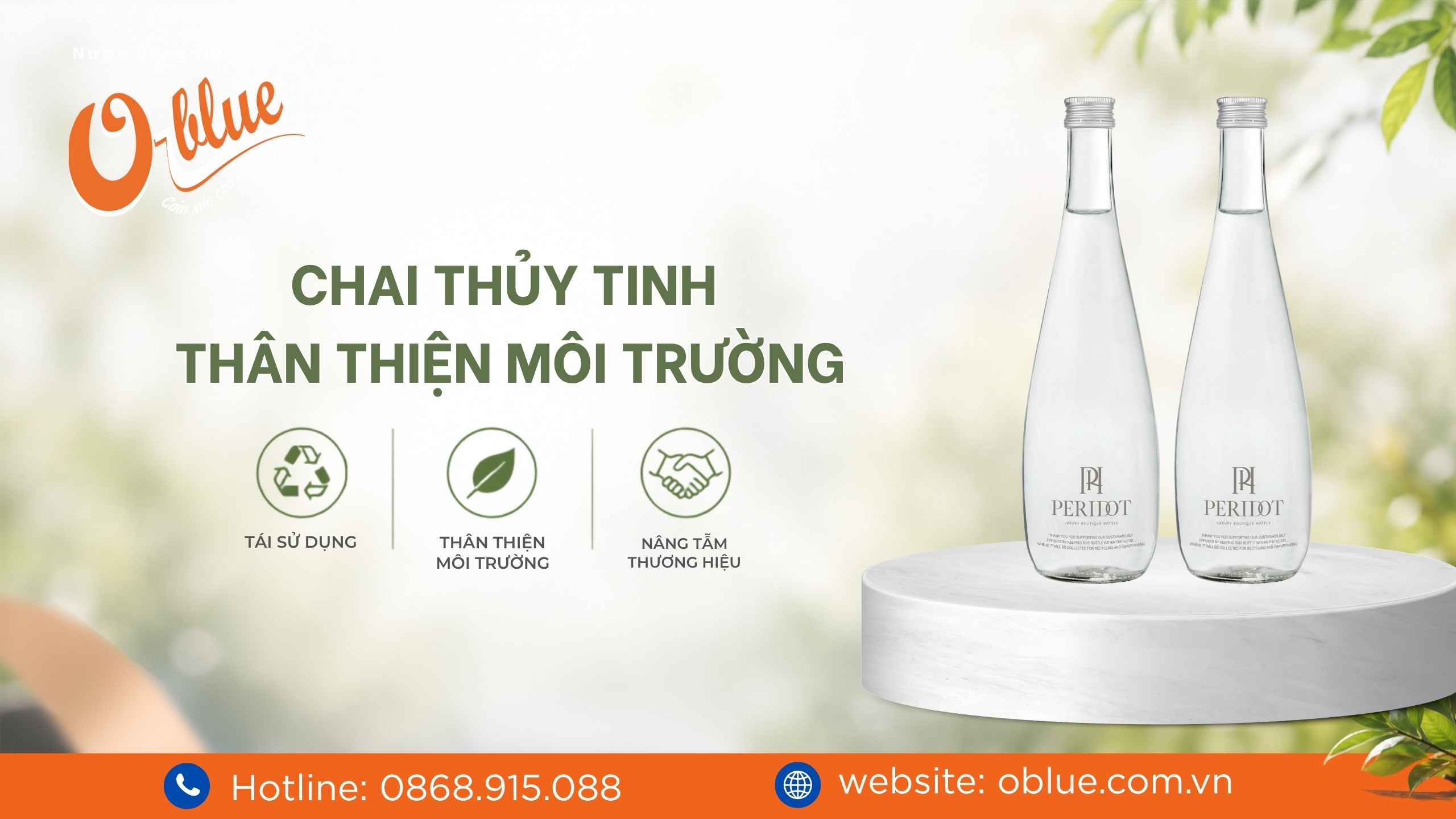 Chai thủy tinh thân thiện môi trường – Giải pháp giảm nhựa cho doanh nghiệp
