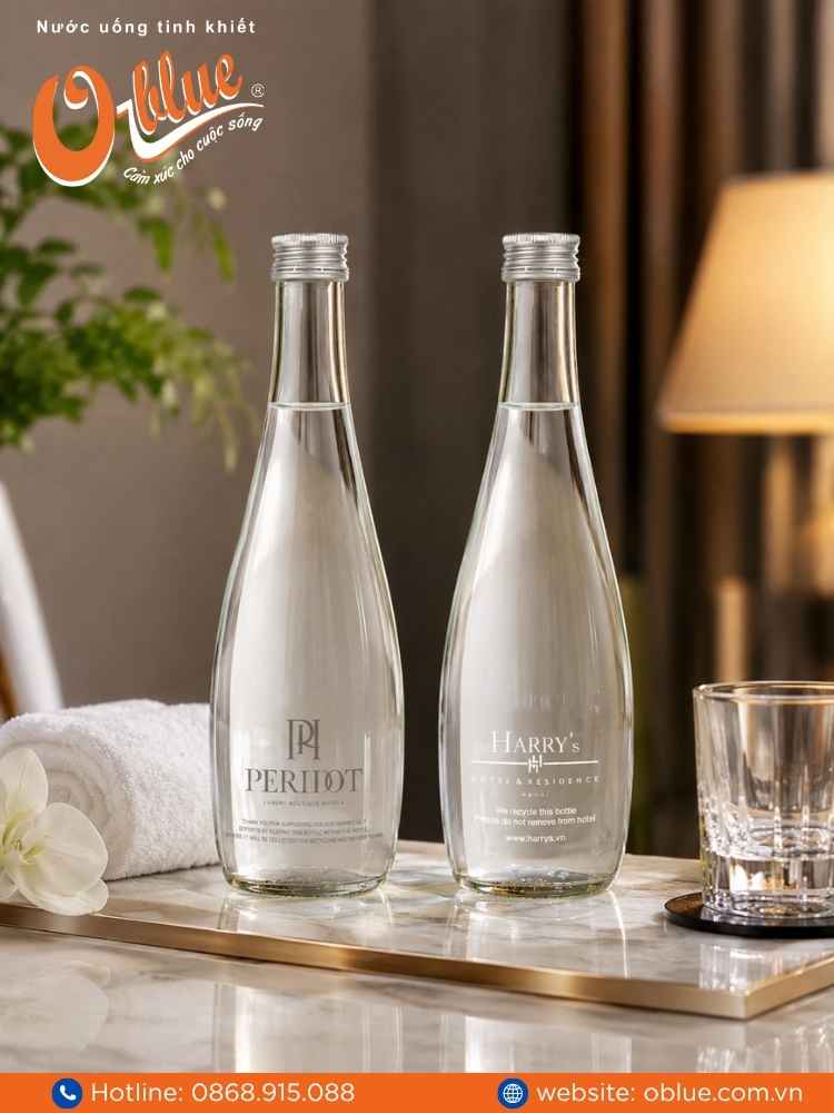 Đơn vị nào cung cấp chai nước thủy tinh cho phòng khách