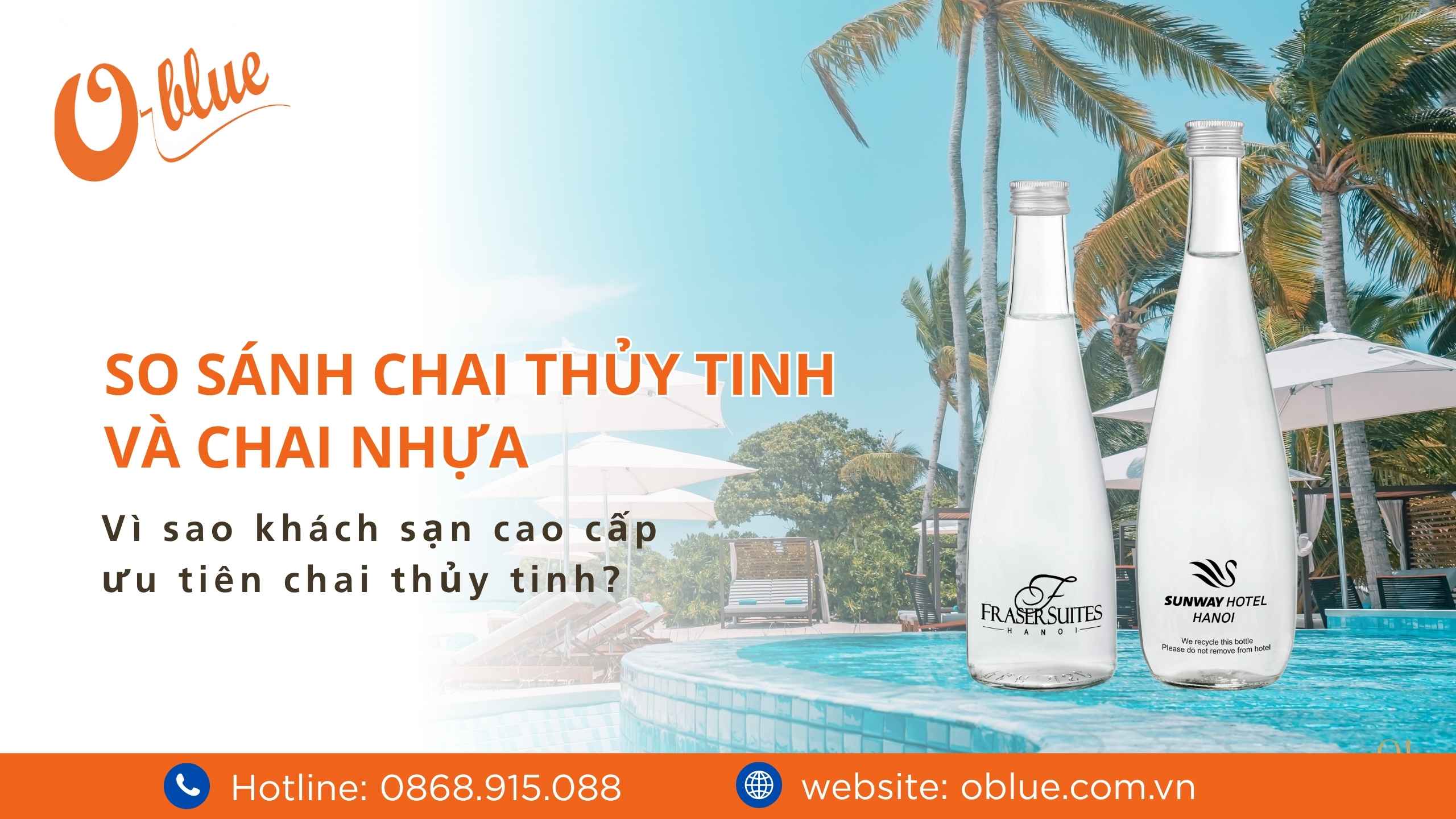 So sánh chai thủy tinh và chai nhựa – Vì sao khách sạn cao cấp ưu tiên chai thủy tinh?