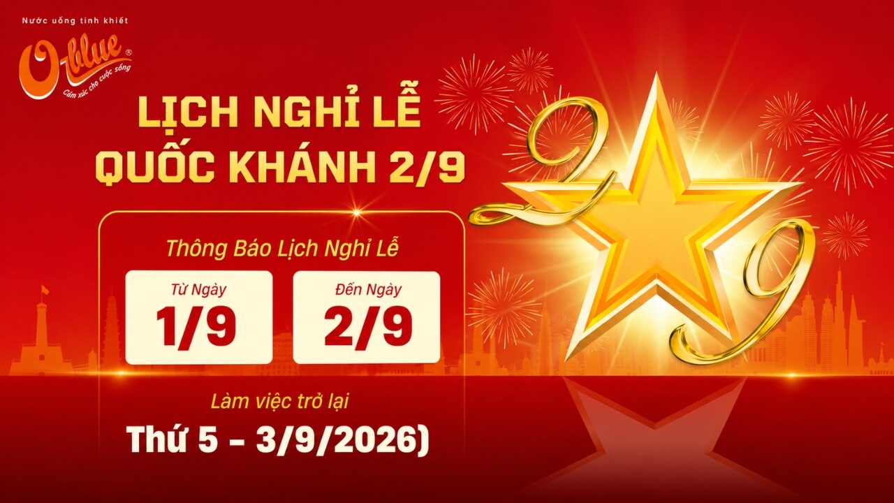 THÔNG BÁO LỊCH NGHỈ LỄ QUỐC KHÁNH 02/09/2026