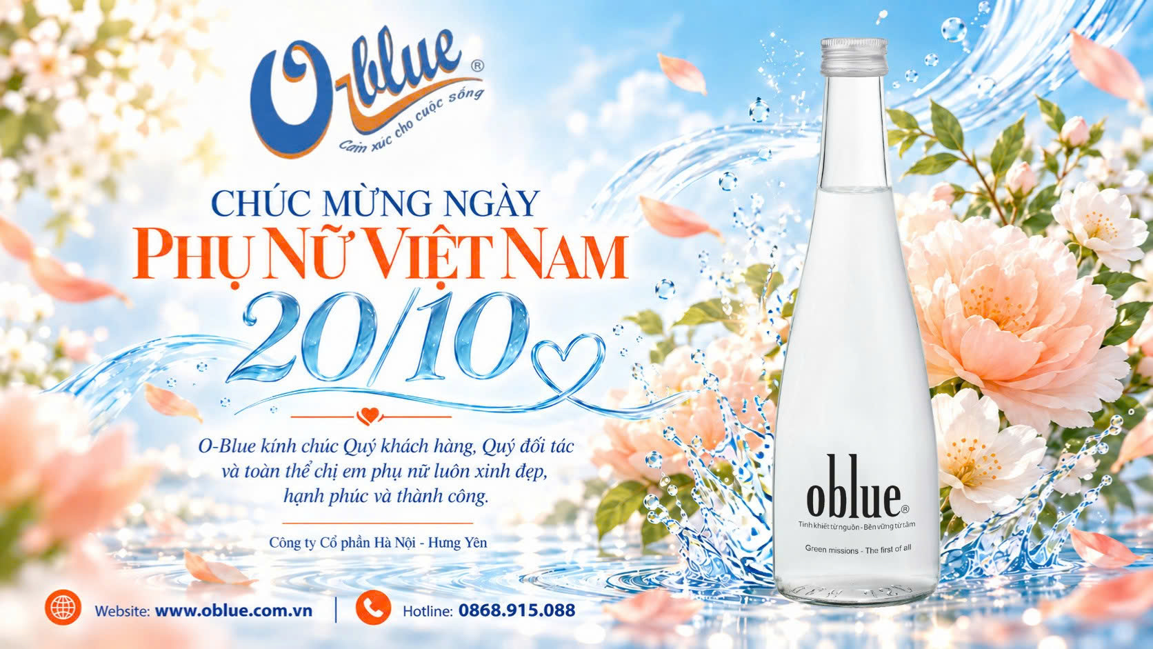 O-BLUE CHÚC MỪNG NGÀY PHỤ NỮ VIỆT NAM 20/10